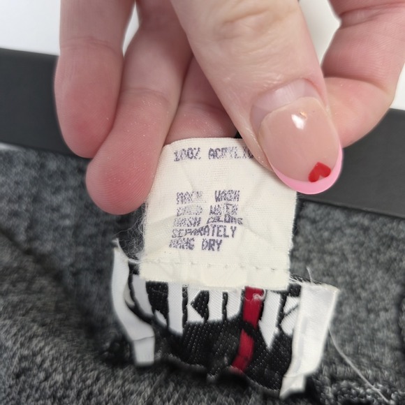 Vintage Black White Knit Elastic Waist Neutral Flowy Maxi Skirt Size Small - Picture 6 of 8